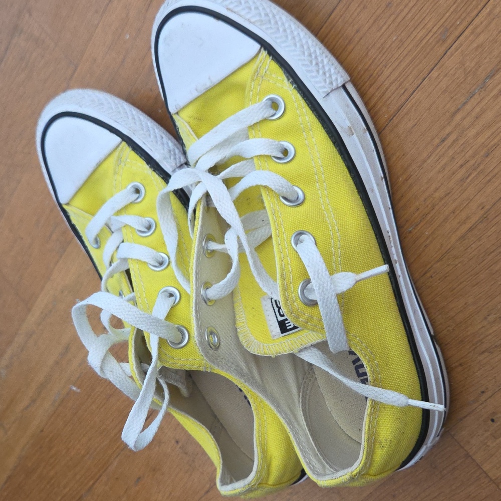 Converse Women's Yellow Canvas Sneakers - Picture 4 of 6